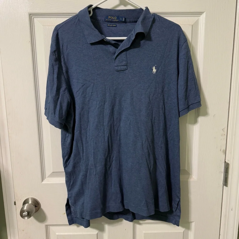 Ralph Lauren Blue Polo Shirt Classic Design